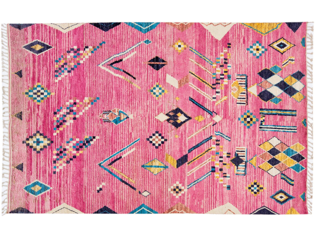 Modern Moroccan Berber Wool Rug 8 X 13