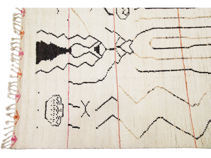 Modern Moroccan Berber Wool Rug 10 X 15