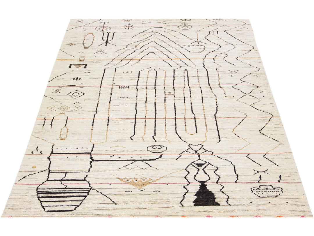 Modern Moroccan Berber Wool Rug 10 X 15