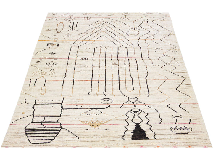 Modern Moroccan Berber Wool Rug 10 X 15