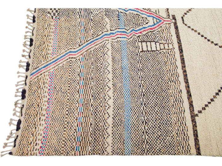 Modern Moroccan Berber Wool Rug 10 X 15