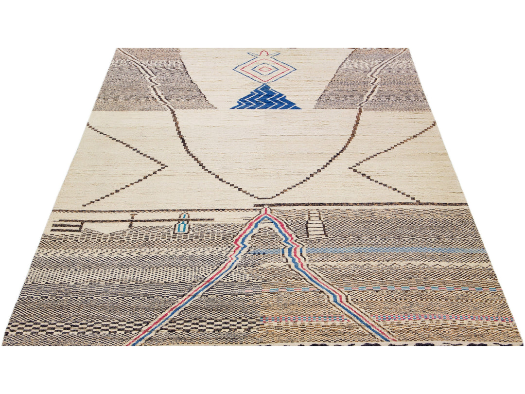 Modern Moroccan Berber Wool Rug 10 X 15