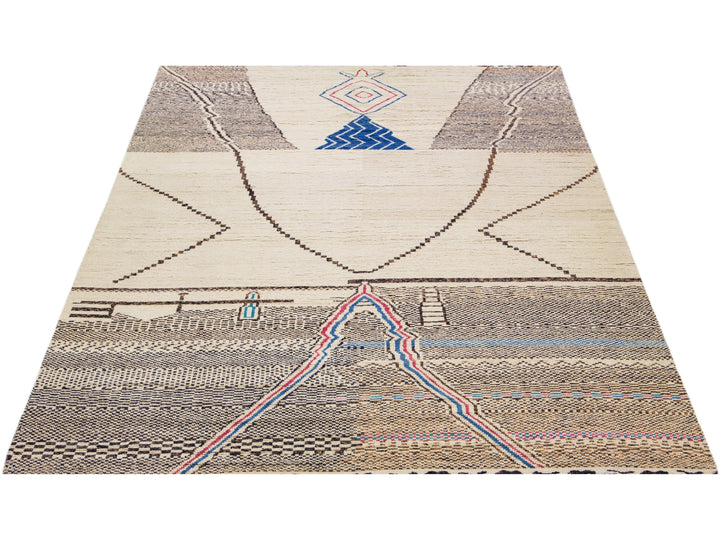 Modern Moroccan Berber Wool Rug 10 X 15