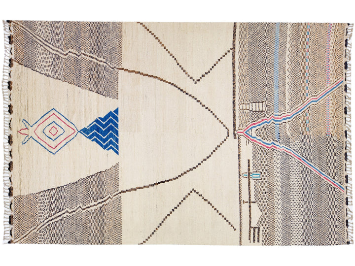 Modern Moroccan Berber Wool Rug 10 X 15