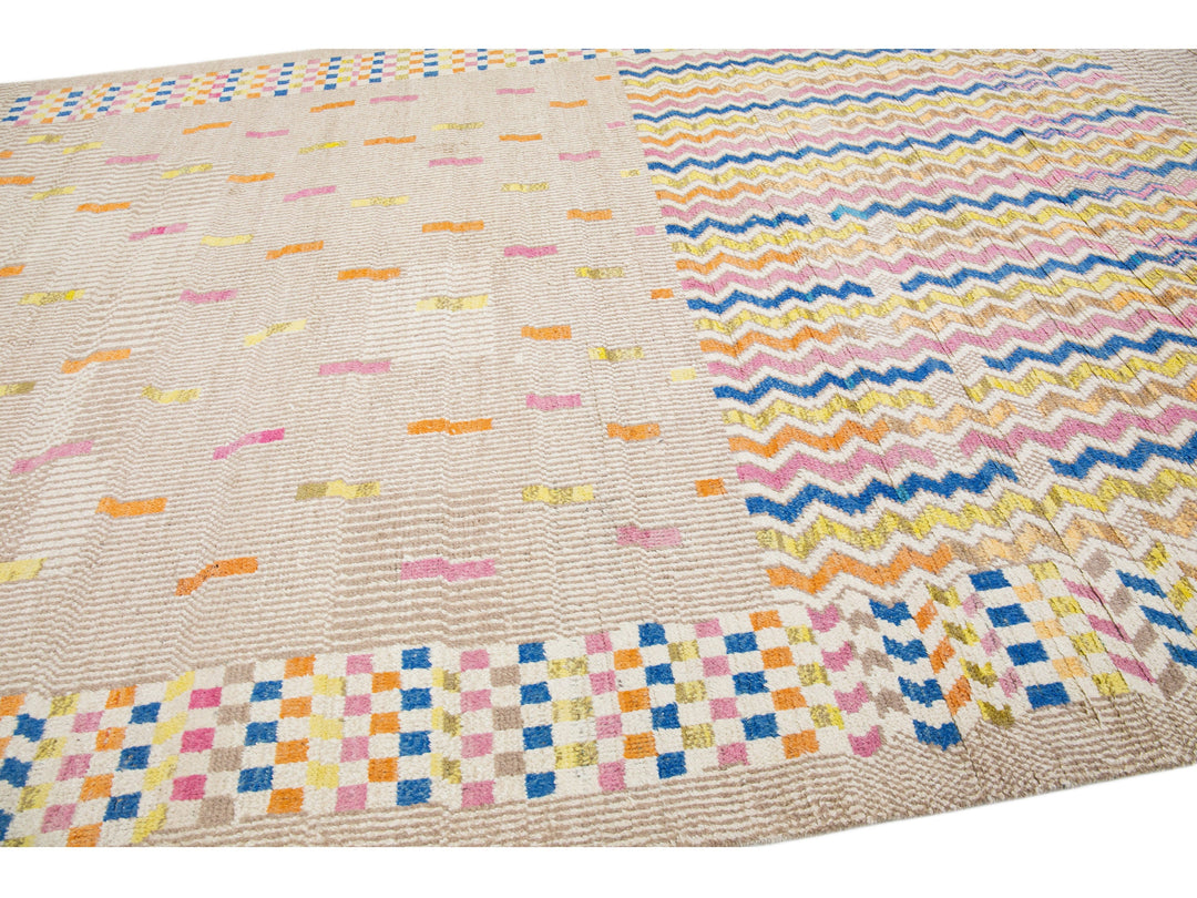 Modern Moroccan Berber Wool Rug 10 X 15