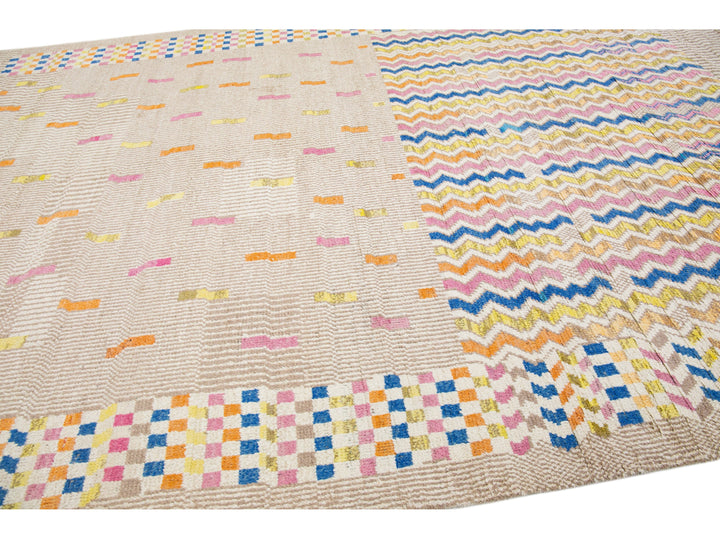 Modern Moroccan Berber Wool Rug 10 X 15