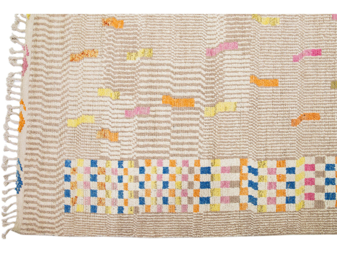 Modern Moroccan Berber Wool Rug 10 X 15