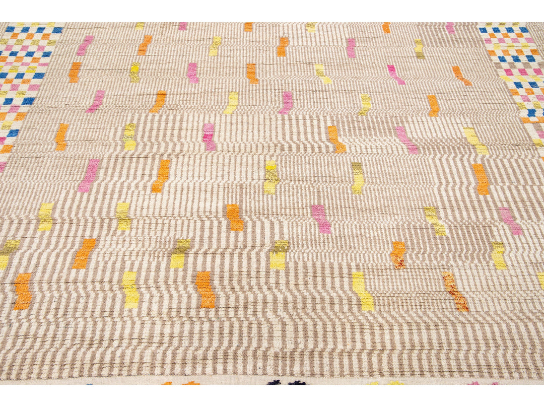 Modern Moroccan Berber Wool Rug 10 X 15