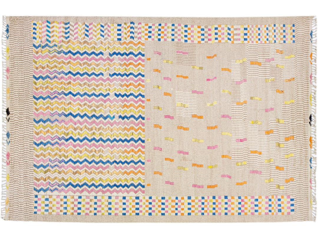 Modern Moroccan Berber Wool Rug 10 X 15