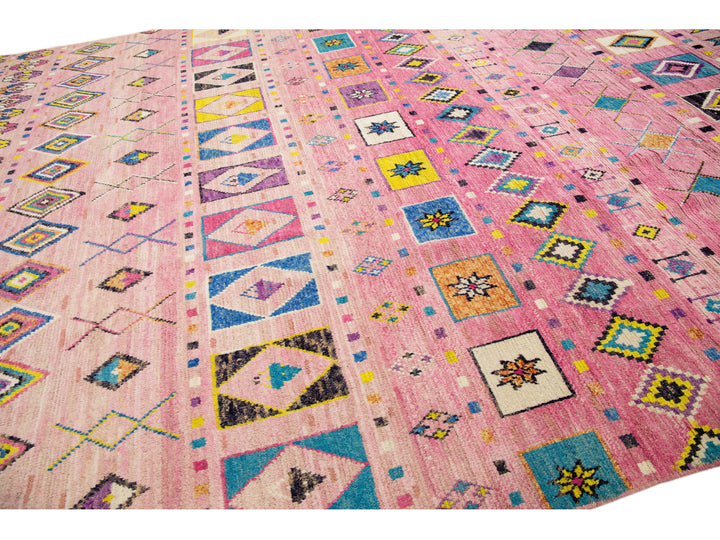 Modern Moroccan Berber Wool Rug 12 X 16