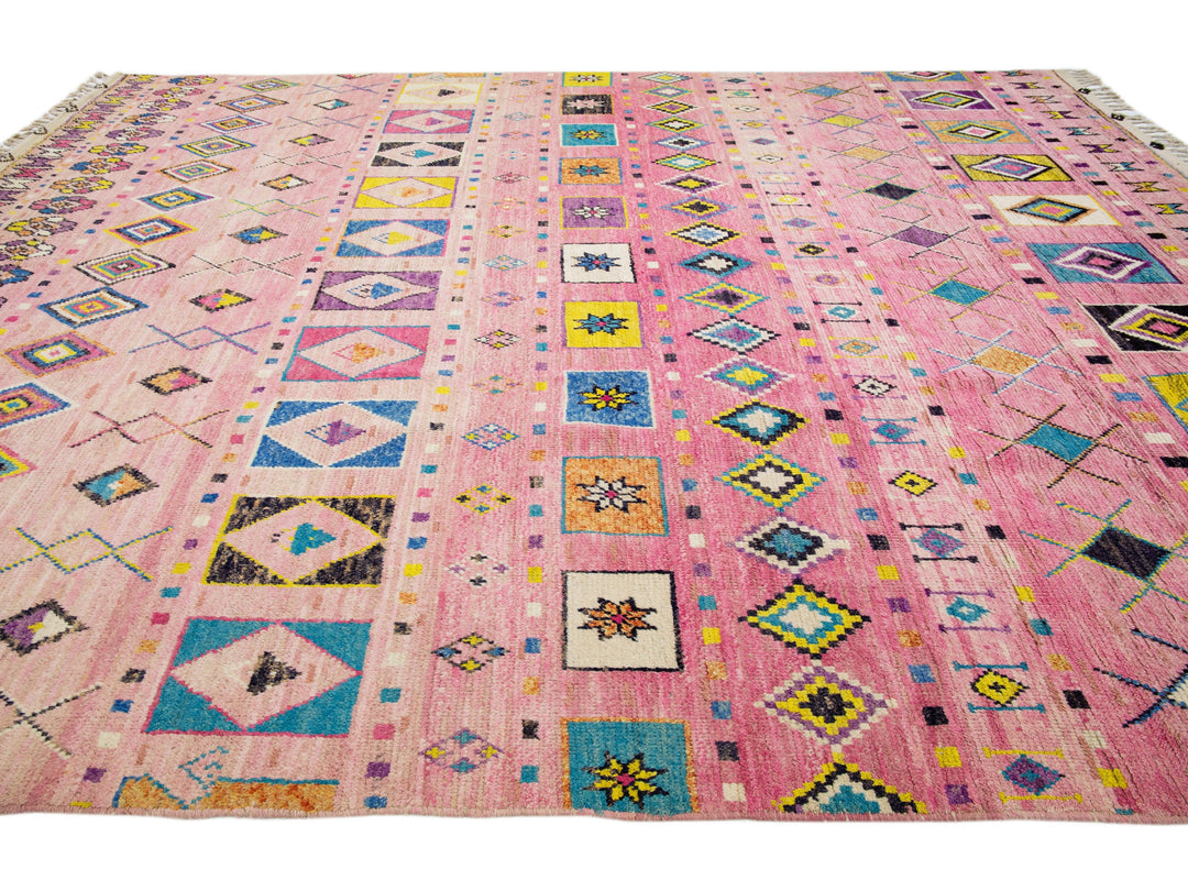 Modern Moroccan Berber Wool Rug 12 X 16