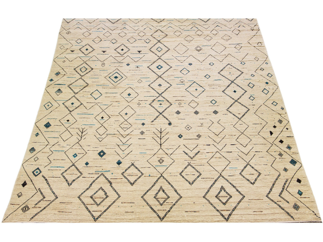 Modern Moroccan Berber Wool Rug 12 X 15