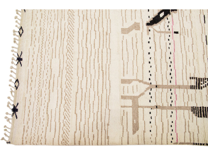 Modern Moroccan Berber Wool Rug 10 X 15