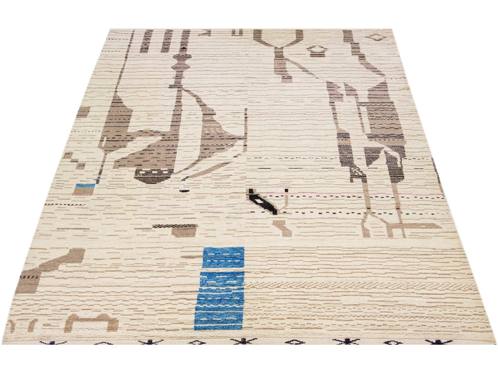 Modern Moroccan Berber Wool Rug 10 X 15