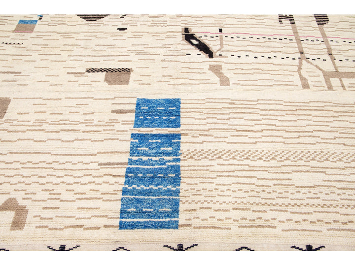 Modern Moroccan Berber Wool Rug 10 X 15