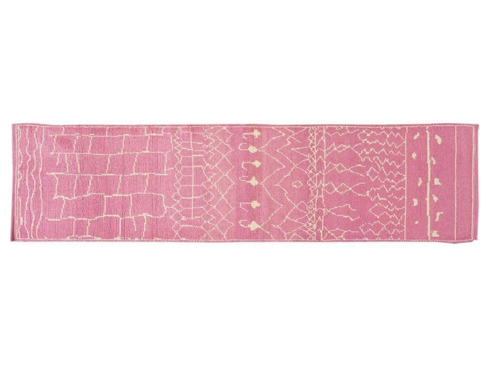 Modern Moroccan Style Wool Runner 3 X 13