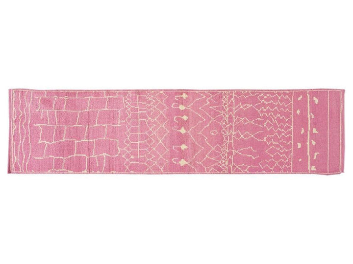 Modern Moroccan Style Wool Runner 3 X 13