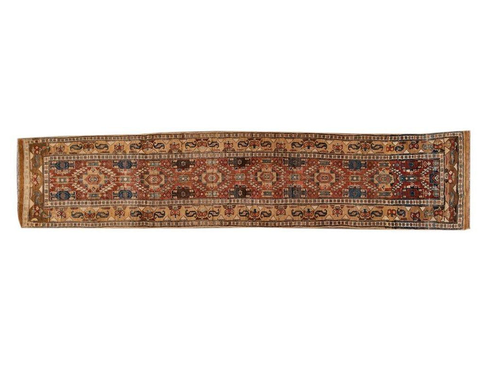 Vintage Bakshaish Tribal Wool Runner 3 X 13