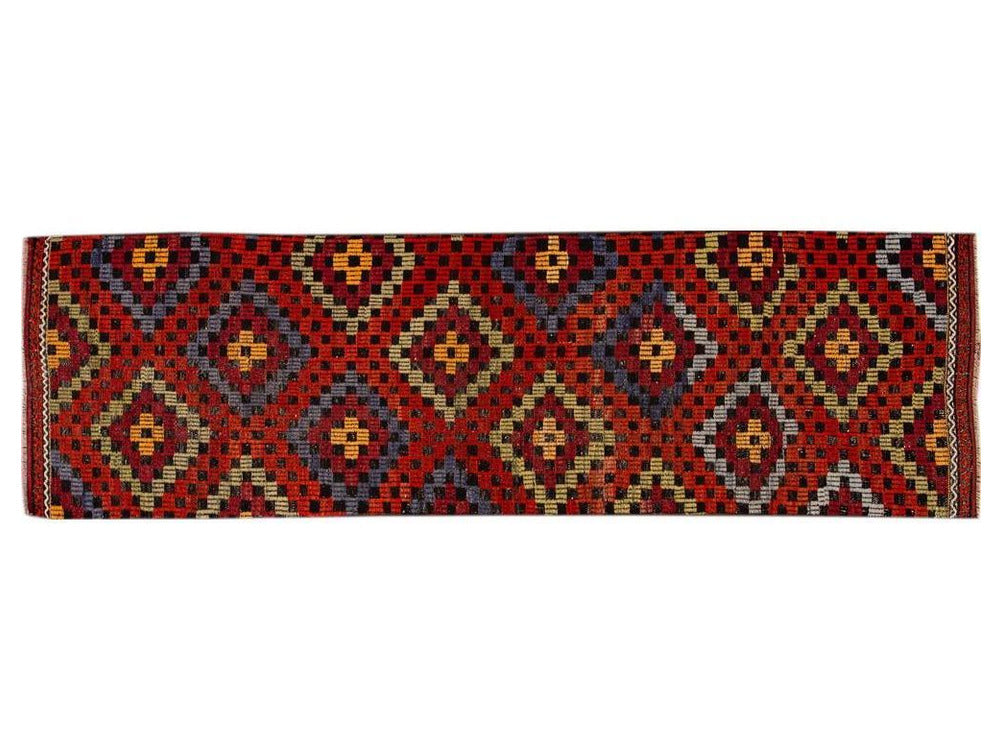 Vintage Sumakh Wool Runner  3 X 9