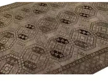 Antique Turkmen Wool Rug 7 X 9