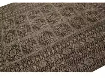 Antique Turkmen Wool Rug 8 X 9