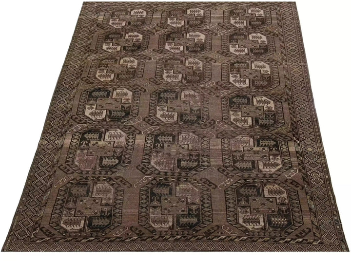 Antique Turkmen Wool Rug 7 X 10