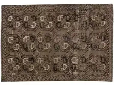 Antique Turkmen Wool Rug 7 X 10