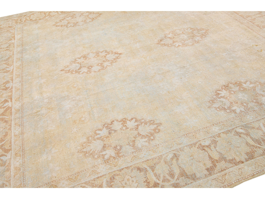 Antique Agra Wool Rug 10 X 10