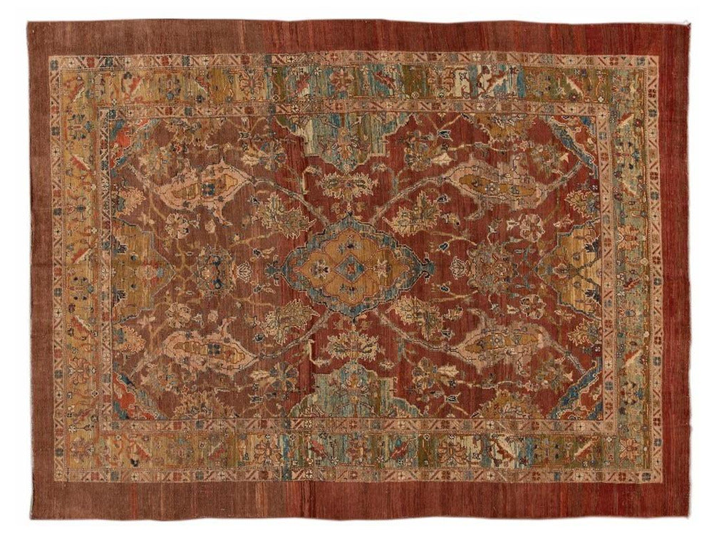 Vintage Bakshaish Tribal Wool Rug 9 X 11