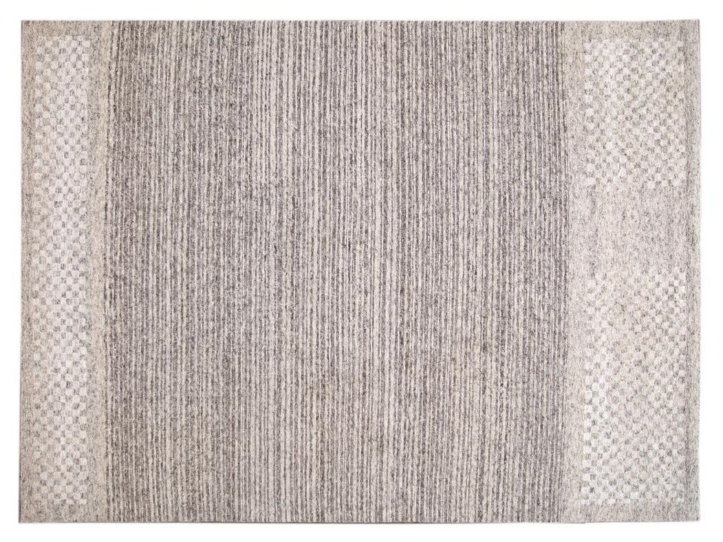 Contemporary  Textured Loop Wool Rug 10 X 14