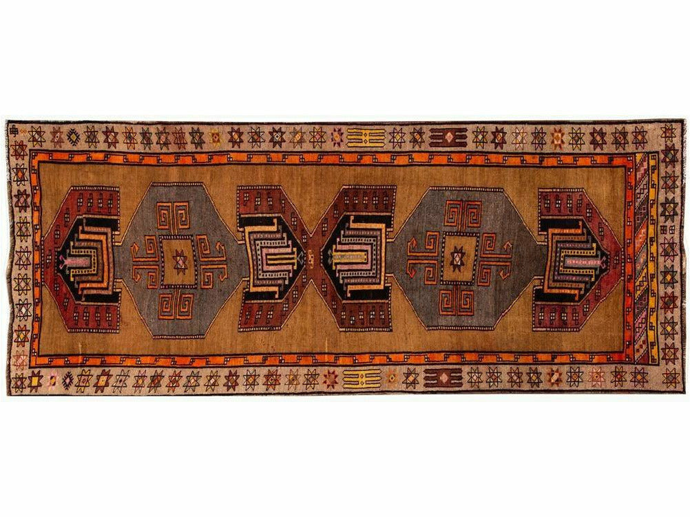 Vintage Azeri Wool Runner 5 X 12