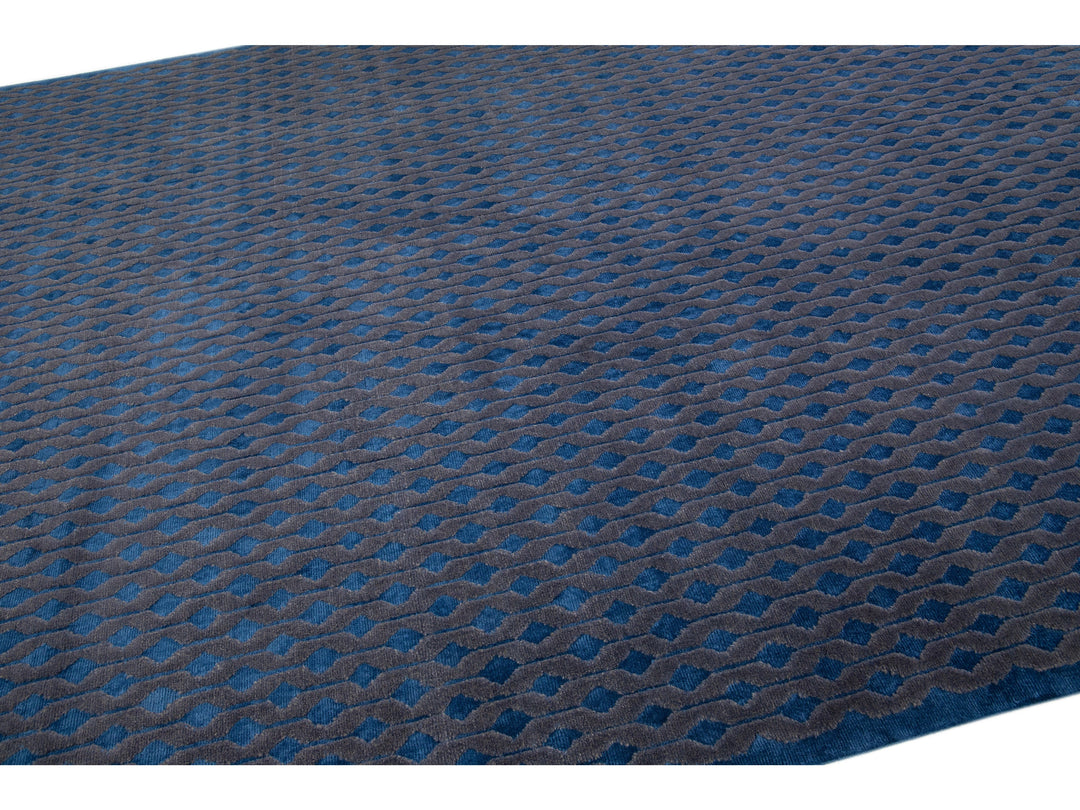 Modern Tibetan Wool Rug 9 X 12