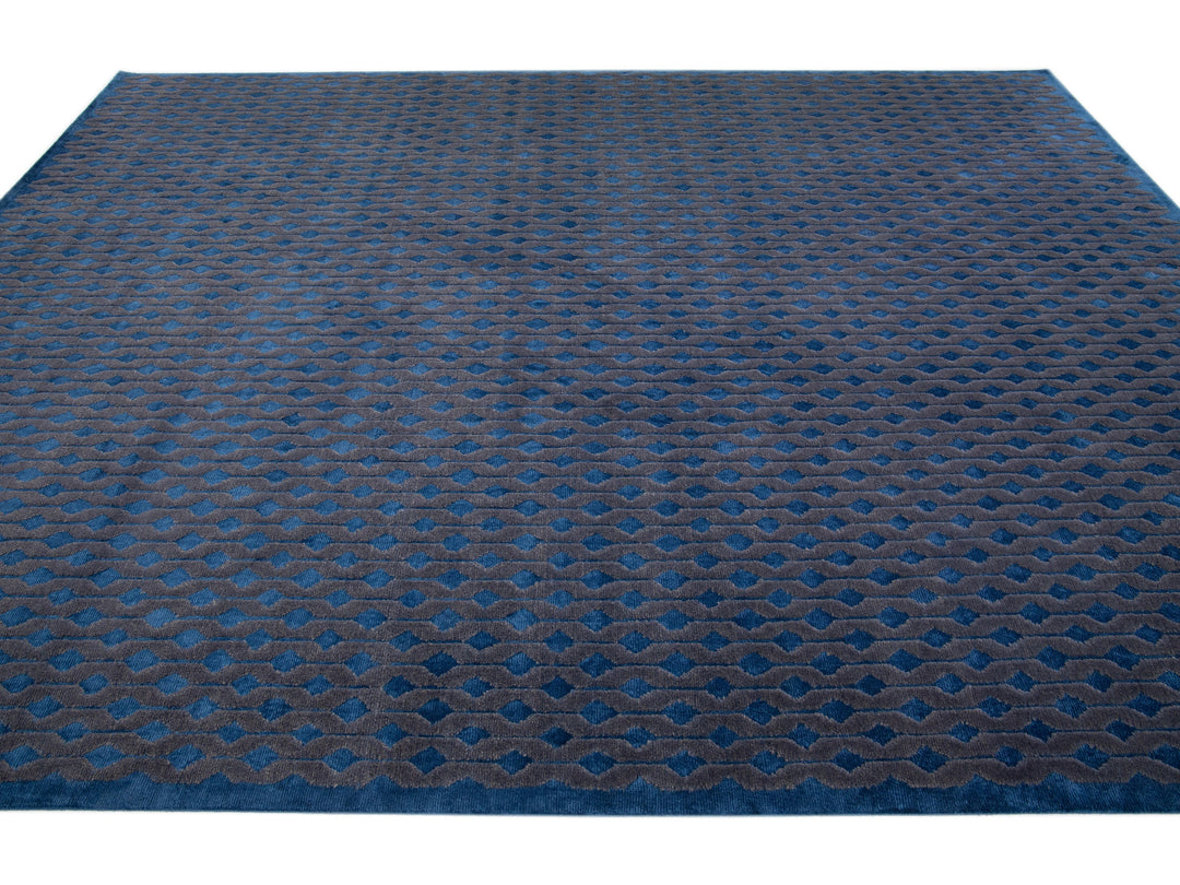 Modern Tibetan Wool Rug 9 X 12