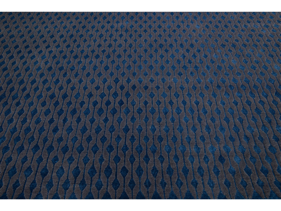 Modern Tibetan Wool Rug 9 X 12