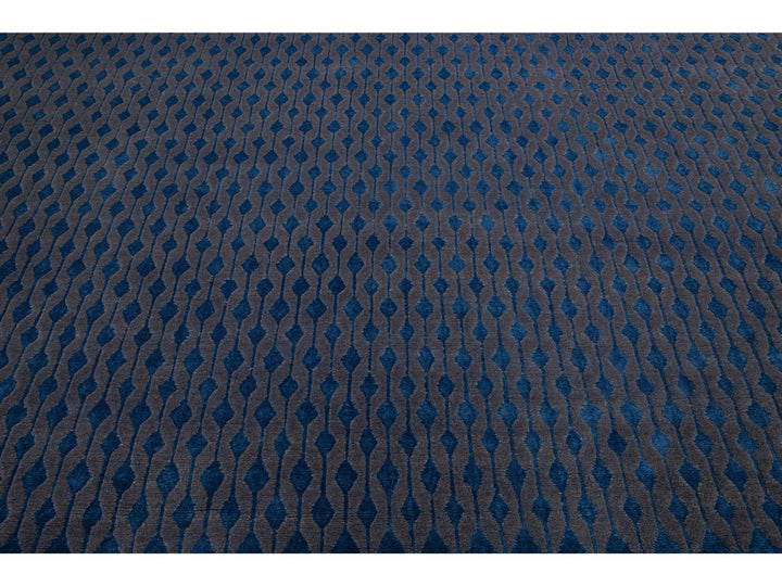 Modern Tibetan Wool Rug 9 X 12