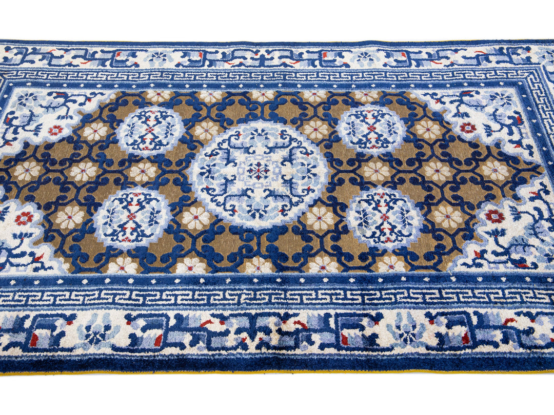 Antique Chinese Peking Wool Rug 4 X 7