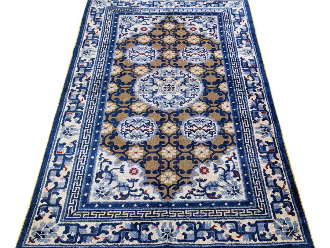 Antique Chinese Peking Wool Rug 4 X 7