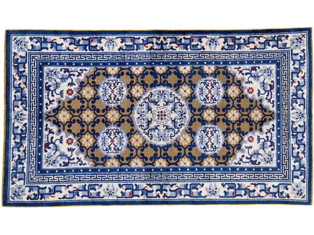 Antique Chinese Peking Wool Rug 4 X 7