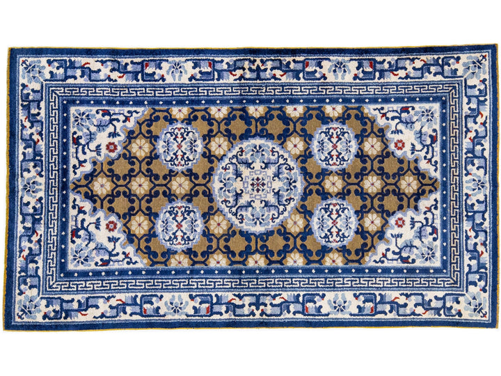 Antique Chinese Peking Wool Rug 4 X 7