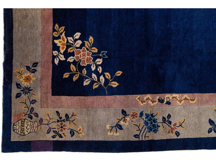 Antique Chinese Peking Wool Rug 9 X 12