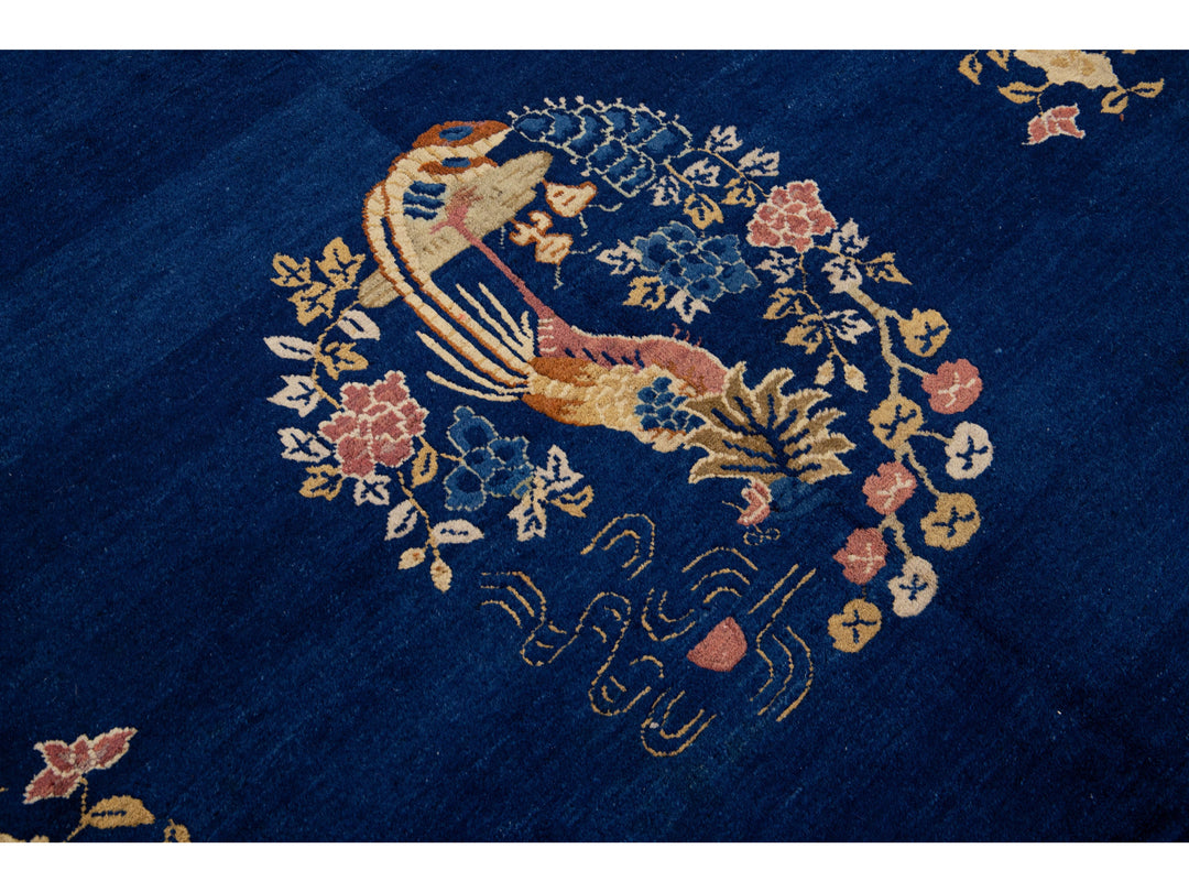 Antique Chinese Peking Wool Rug 9 X 12