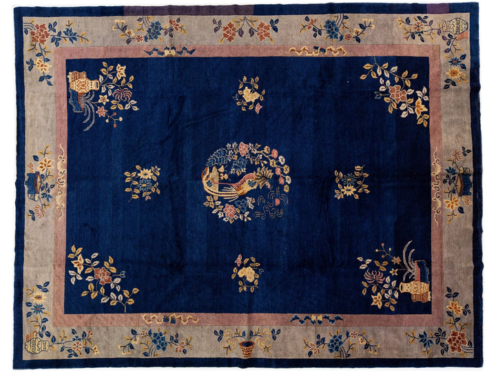 Antique Chinese Peking Wool Rug 9 X 12