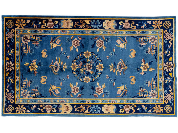 Antique Chinese Peking Wool Rug 4 X 7