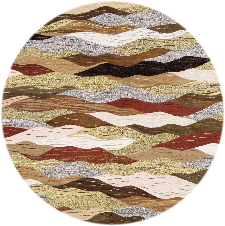 Modern Flatweave Kilim Wool Rug 9 X 13