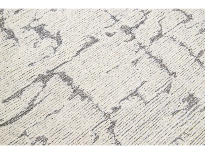 Modern Tufted Moroccan Wool Rug 5 X 7
