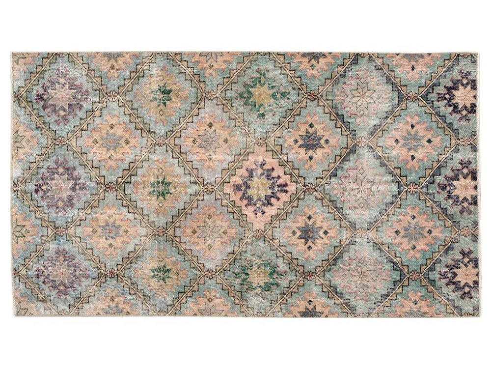 Vintage Turkish Scatter Wool Rug 4 X 7