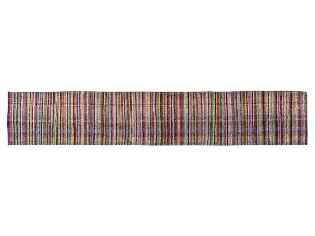 Vintage Flat-Weave Wool Runner 3 X 18