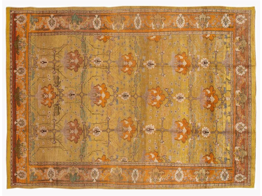 Vintage Donegal Arts & Crafts style Rug 10 X 13