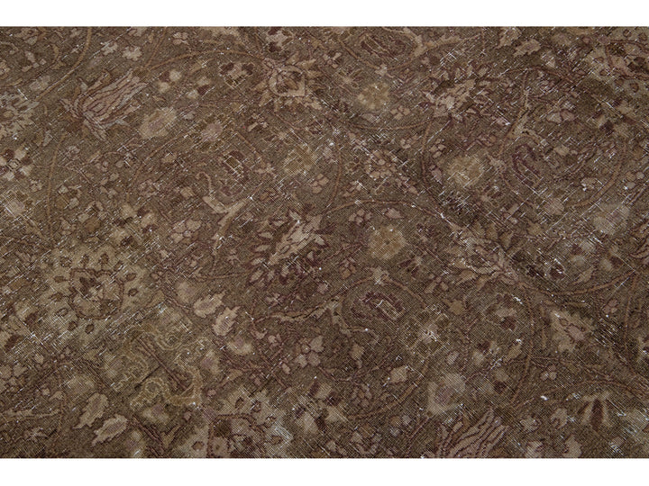 Antique Tabriz Wool Rug 11 X 15
