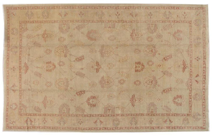 21st Century Contemporary Turkish Oushak Rug 12 X 19